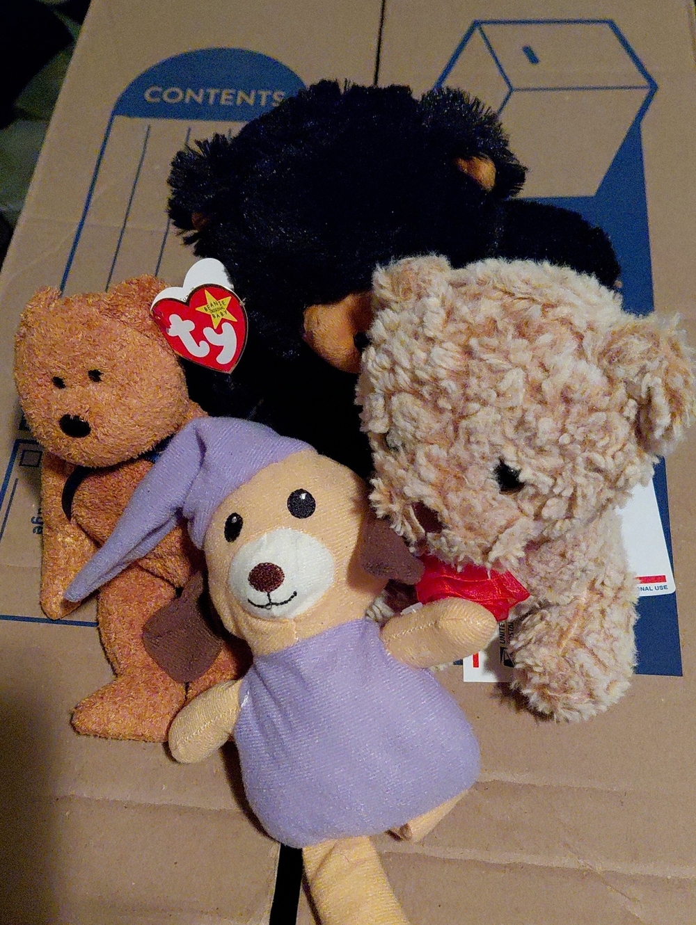 Ty Plush Bears and Soft Character Toy - Beige, Black, Brown, Purple